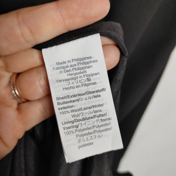 J. Crew Cowlneck Sheath Dress 365 Crepe Wool Sleeveless Black 14 Pencil Dress - Picture 9 of 11